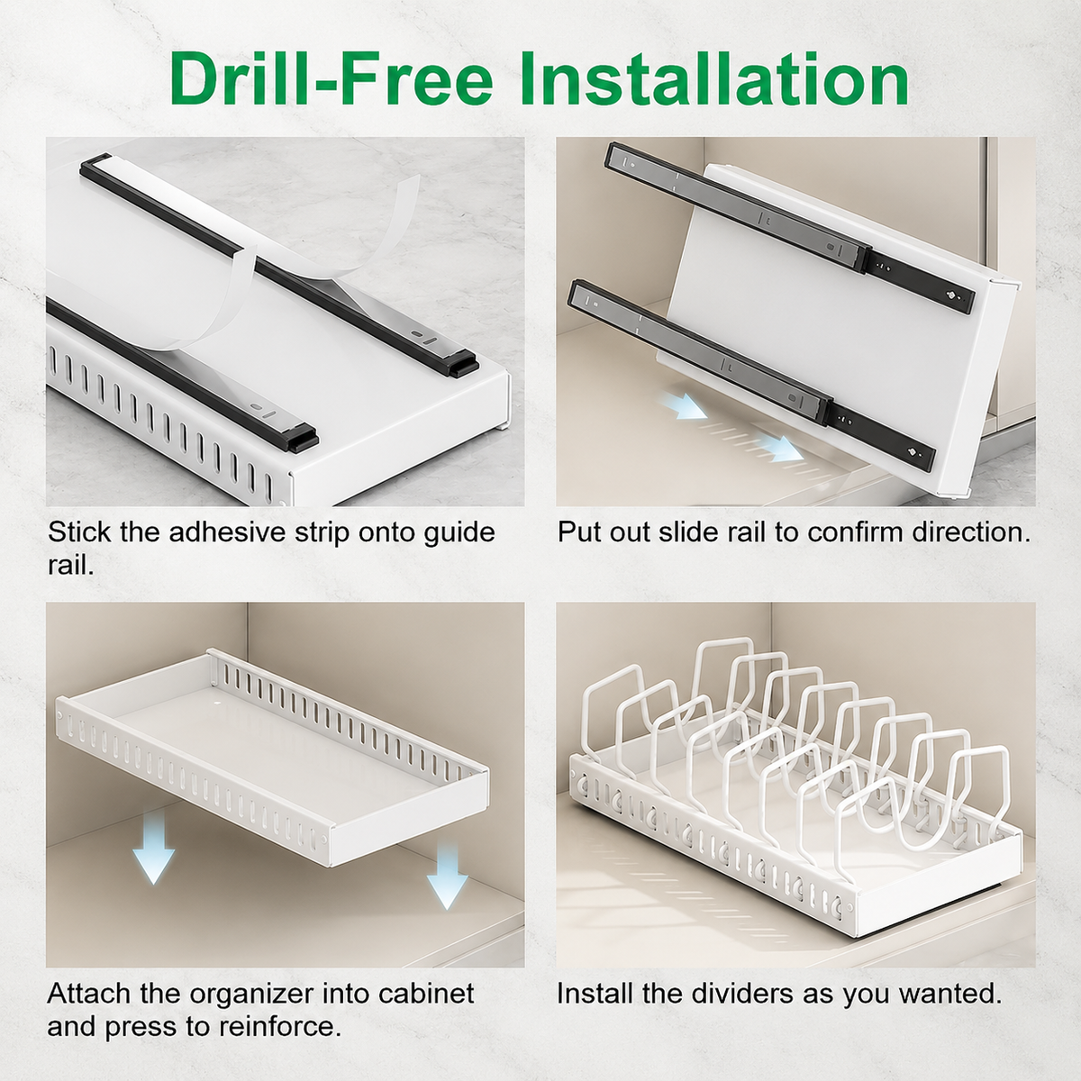 Adjustable Pull-Out Cookware Organizer