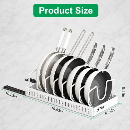 Adjustable Pull-Out Cookware Organizer