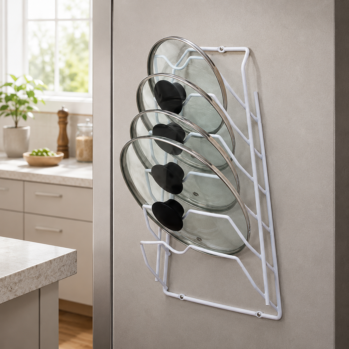 6-Tier Cabinet Lid Organizer Rack