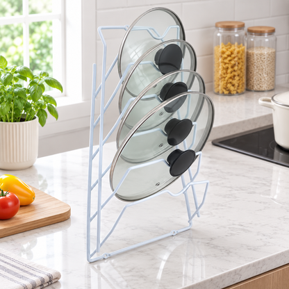 6-Tier Cabinet Lid Organizer Rack
