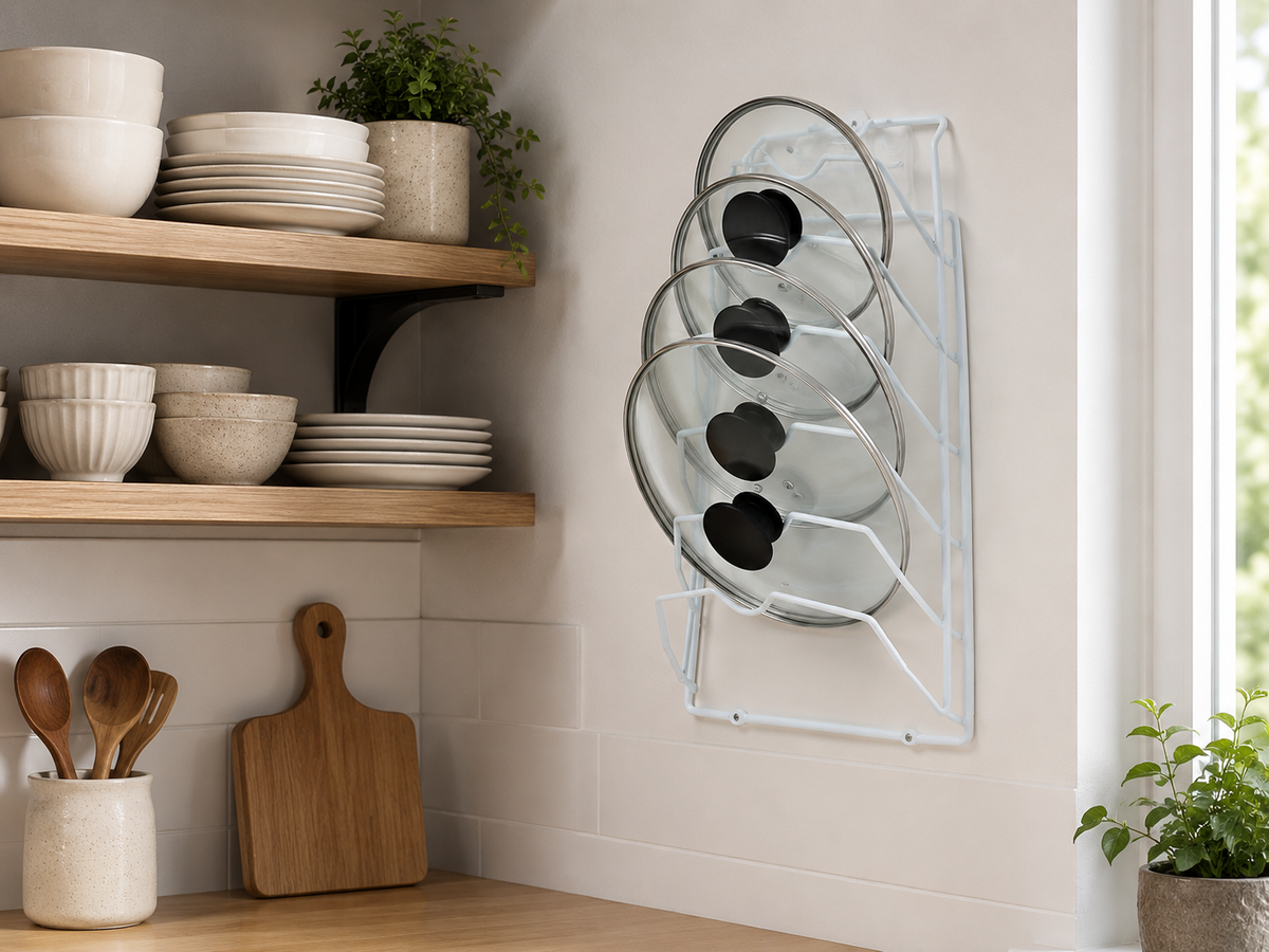 6-Tier Cabinet Lid Organizer Rack