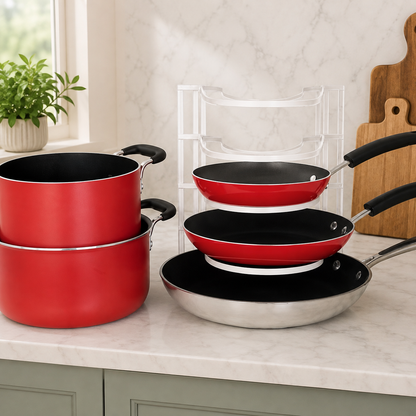 Wood Accent Pan & Lid Organizer