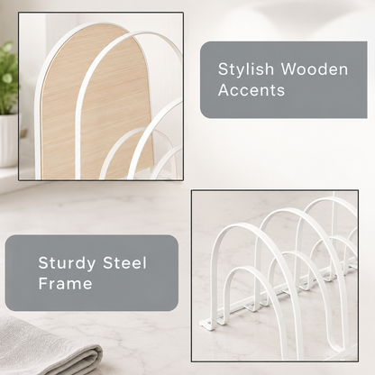 Wood Accent Pan & Lid Organizer