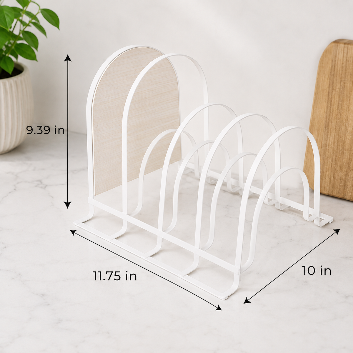 Wood Accent Pan & Lid Organizer