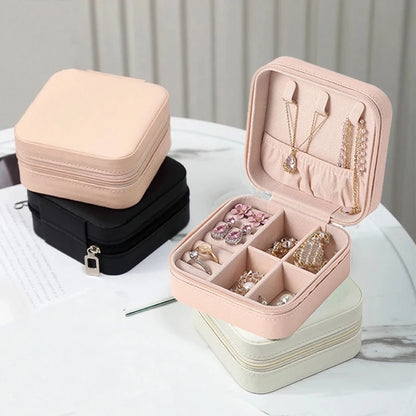 Portable Leather Jewelry Case