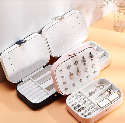 Portable Leather Jewelry Case