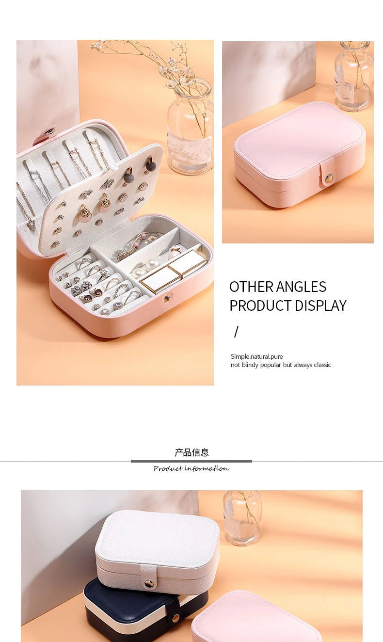 Portable Leather Jewelry Case