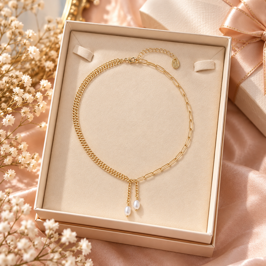 Goldtone Multi-Chain Y Necklace